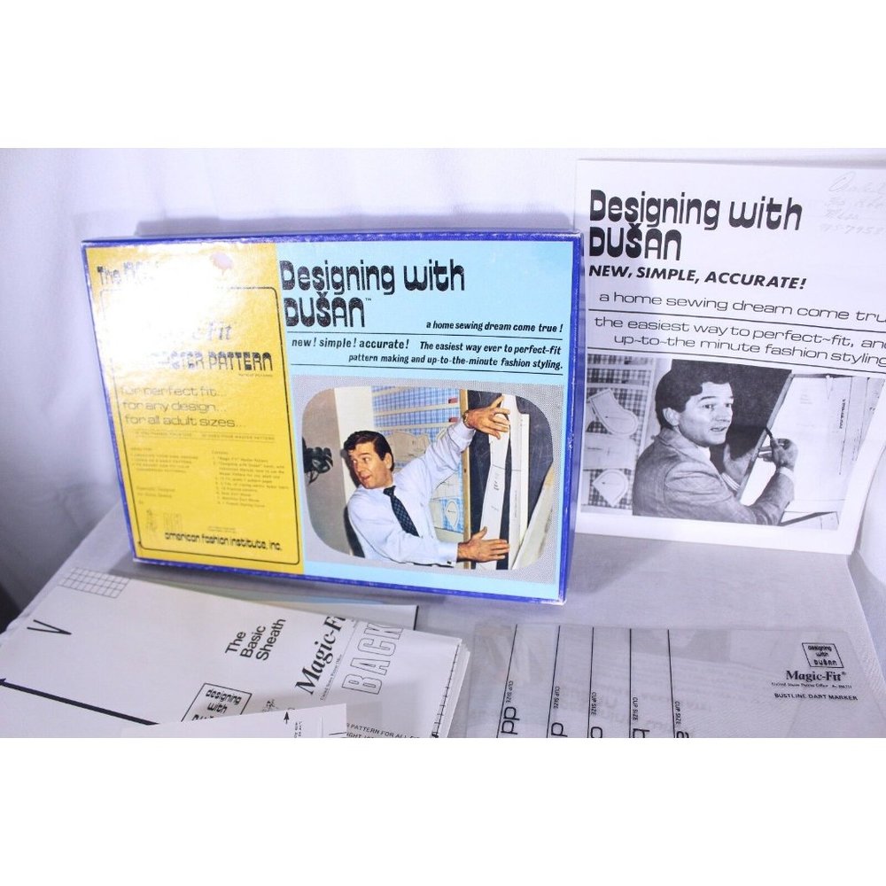 The New Magic Fit Master Pattern AFI Designing With Dusan Home Sewing VTG 1974